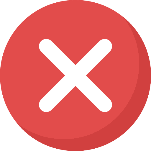 Red X Emoji Provided By Strongman Garage Doors